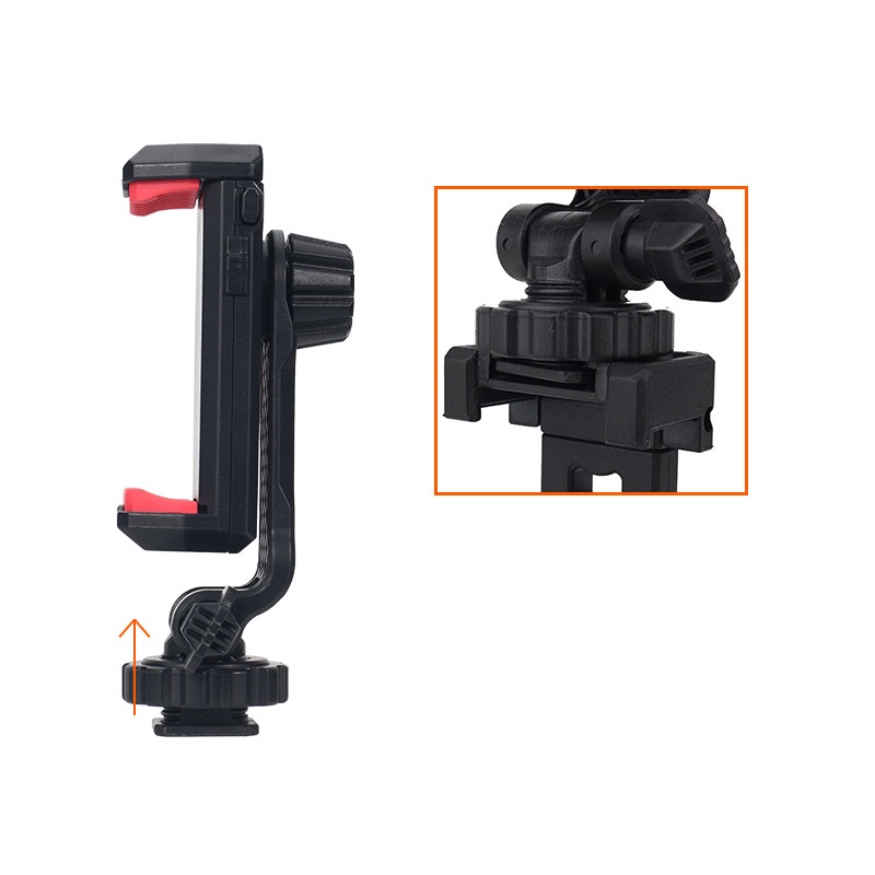Giá Đỡ Ba Chân Xoay Được Kèm Kẹp Cold Shoe Dành Cho Điện Thoại Thông Minh / Đèn Mic
