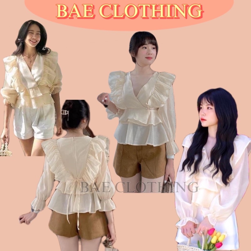 ÁO KIỂU MUSE TOP thiết kế nàng thơ đơn giản hiện đại với điểm nhấn độc lạ và tay áo lửng