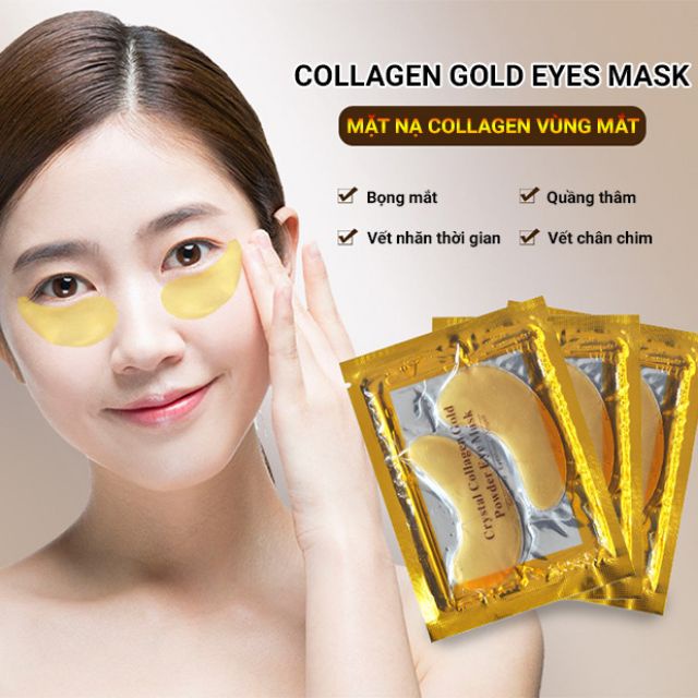 [4 Miếng] Mặt nạ mắt collagen Vàng dưỡng ẩm giam thâm bọng mắt và vùng thâm dịu nhẹ