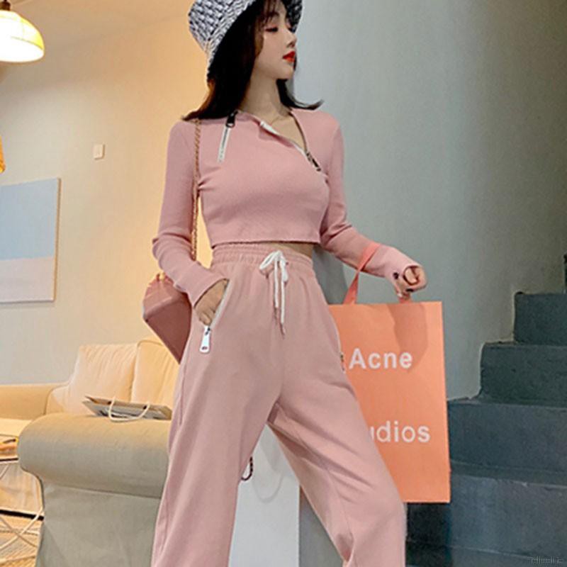 Áo thun tay dài cổ tròn kiểu Hàn Quốc