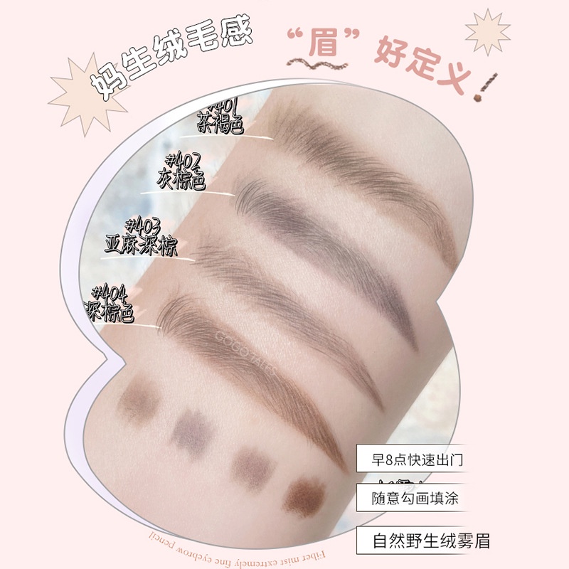 Bút Kẻ Mày GOGO TALES Hai Đầu Chống Thấm Nước Chống Thấm Mồ Hôi Lâu Trôi