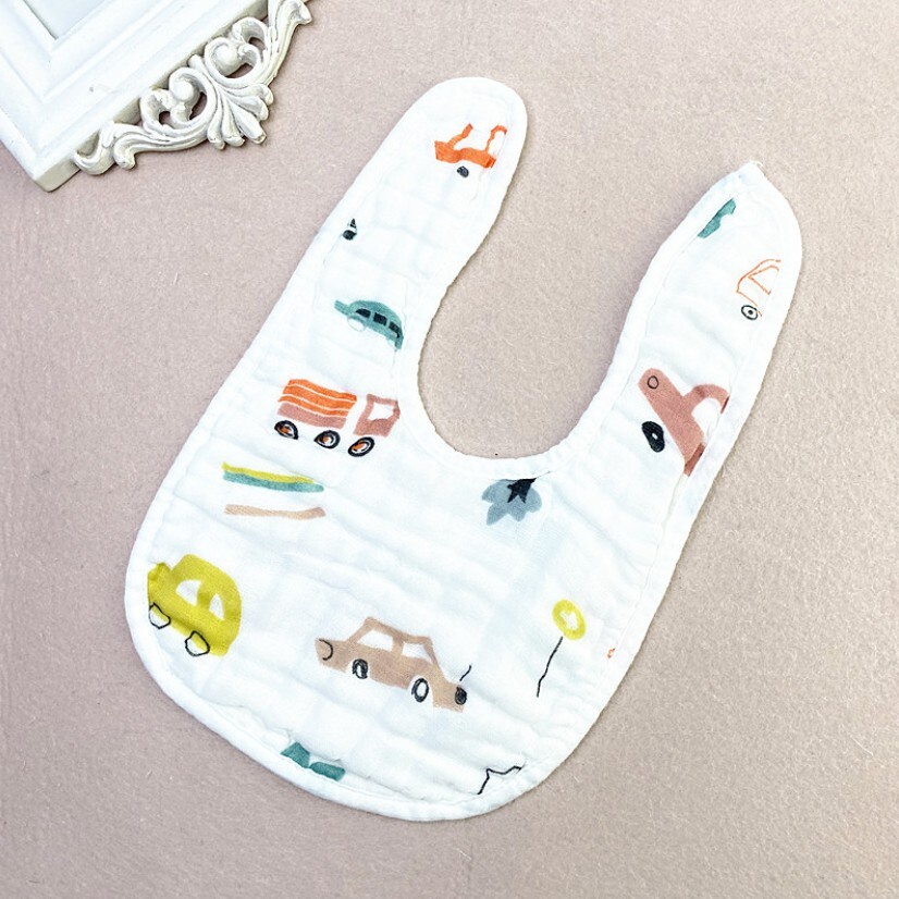 Yếm vuông 8 lớp chất liệu vải xô dày dặn siêu thấm hút Akachan