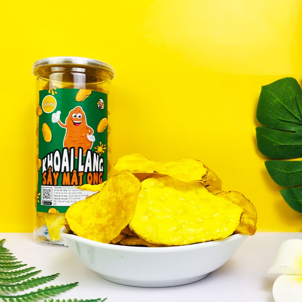 Khoai lang vàng sấy mật ong hũ 230g đồ ăn vặt Hà My