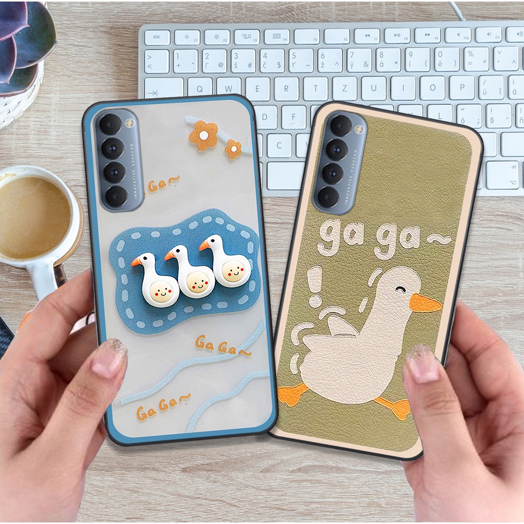 Ốp Oppo Reno 4 / Reno 4 Pro / Reno 4 bộ hình cute dễ thương gấu thỏ xinh xắn vẽ tay lạ mắt