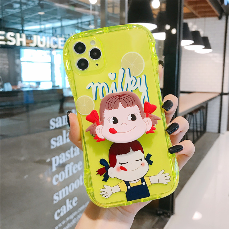 Ốp Điện Thoại Mềm Chống Sốc In Hình Bé Gái + Giá Đỡ Cho iPhone 12 Pro max iPhone11 Pro max SE2020 7plus 8plus 6plus XR xs XSMAX | BigBuy360 - bigbuy360.vn