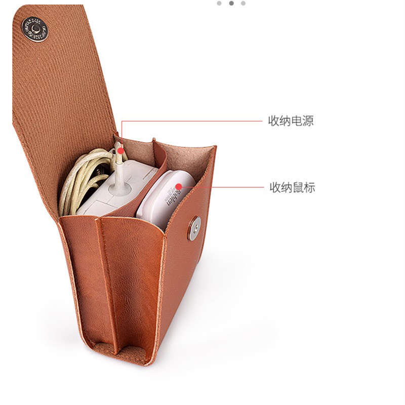 CanvasArtisan Túi Da Đựng Dây Cáp Sạc USB / Chuột Tiện Dụng Ốp