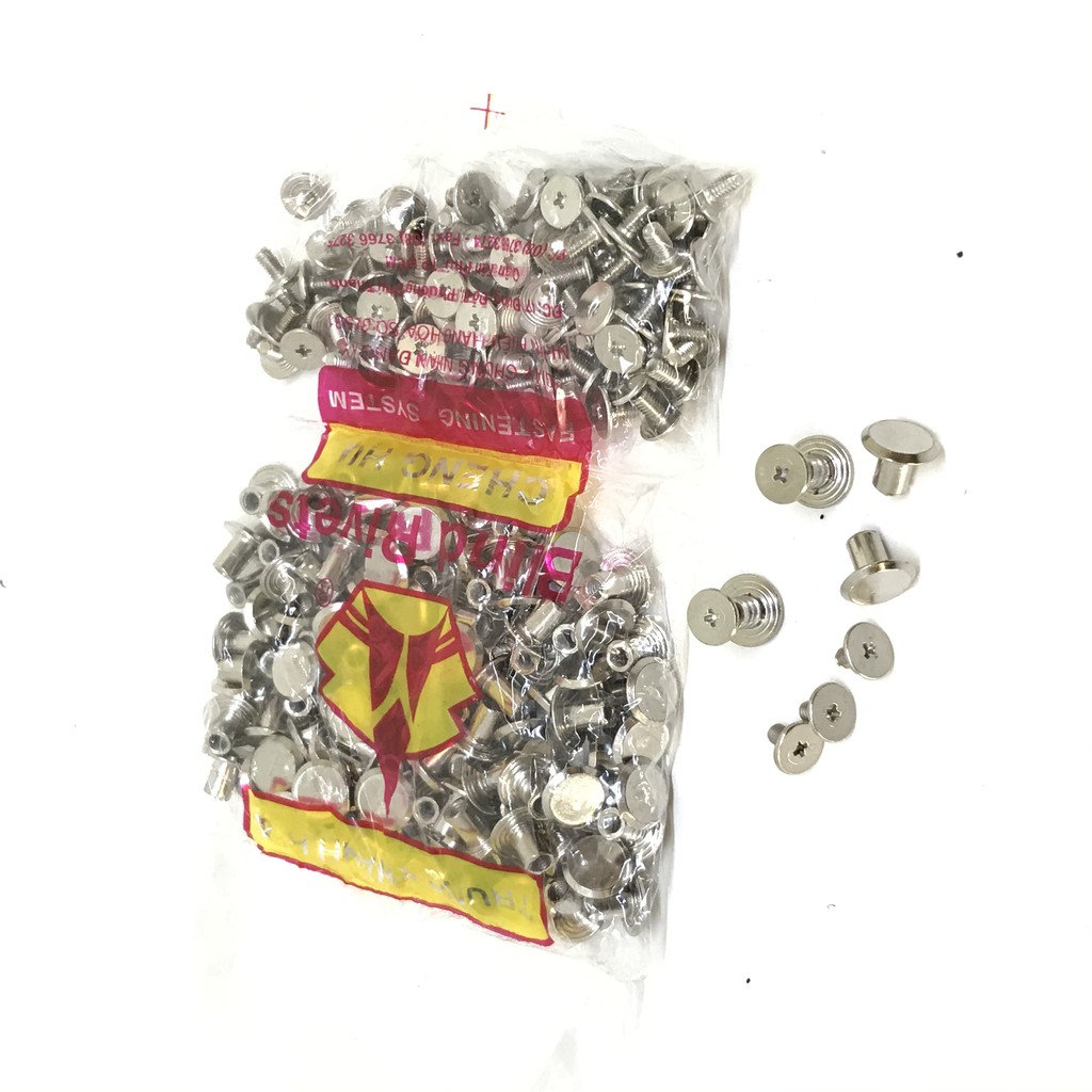 Ốc vít gắn khóa dây lưng/túi xách  - bịch 100 ốc
