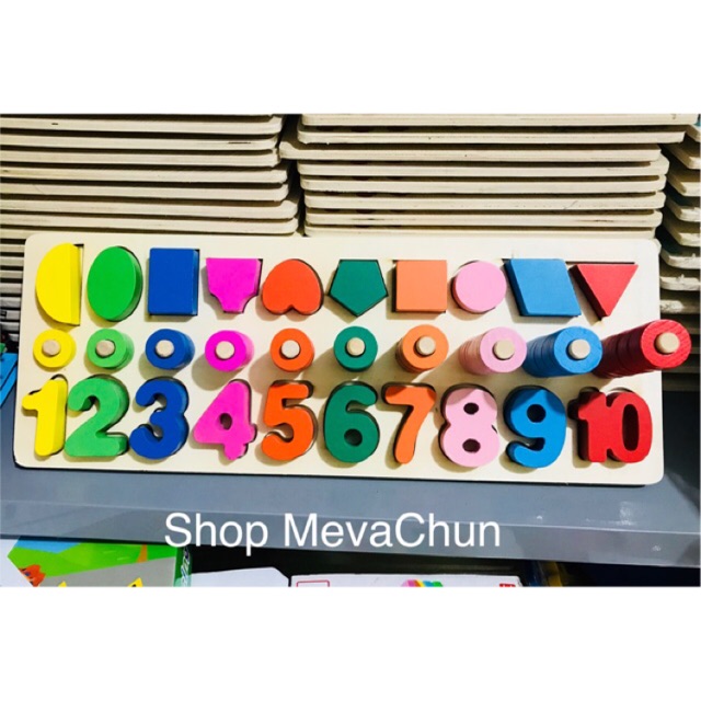 Bàn cọc số hình khối