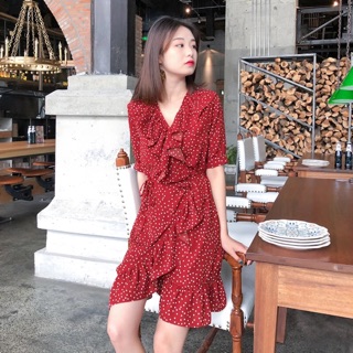 Đầm chấm bi hàng thiết kế cao cấp