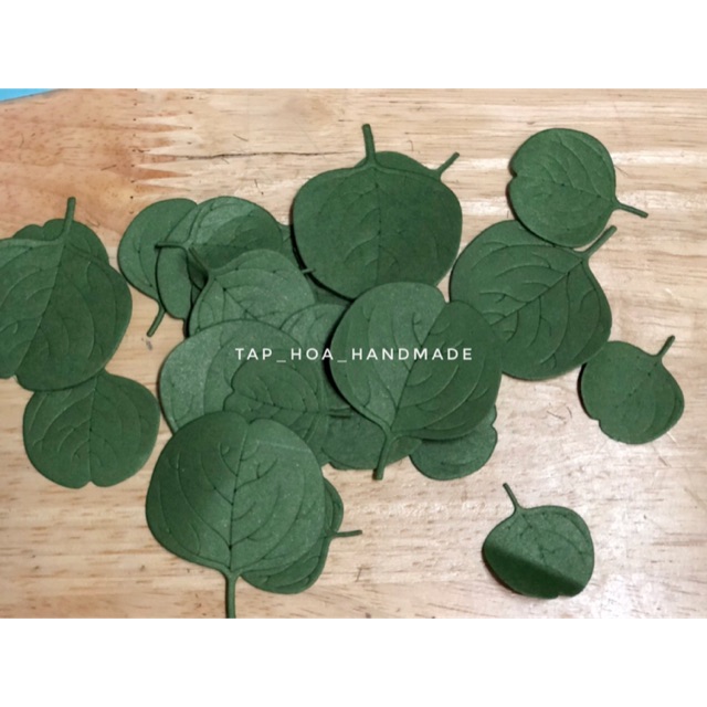 Set 100 lá táo cắt sẵn có gân (giấy 60gsm)