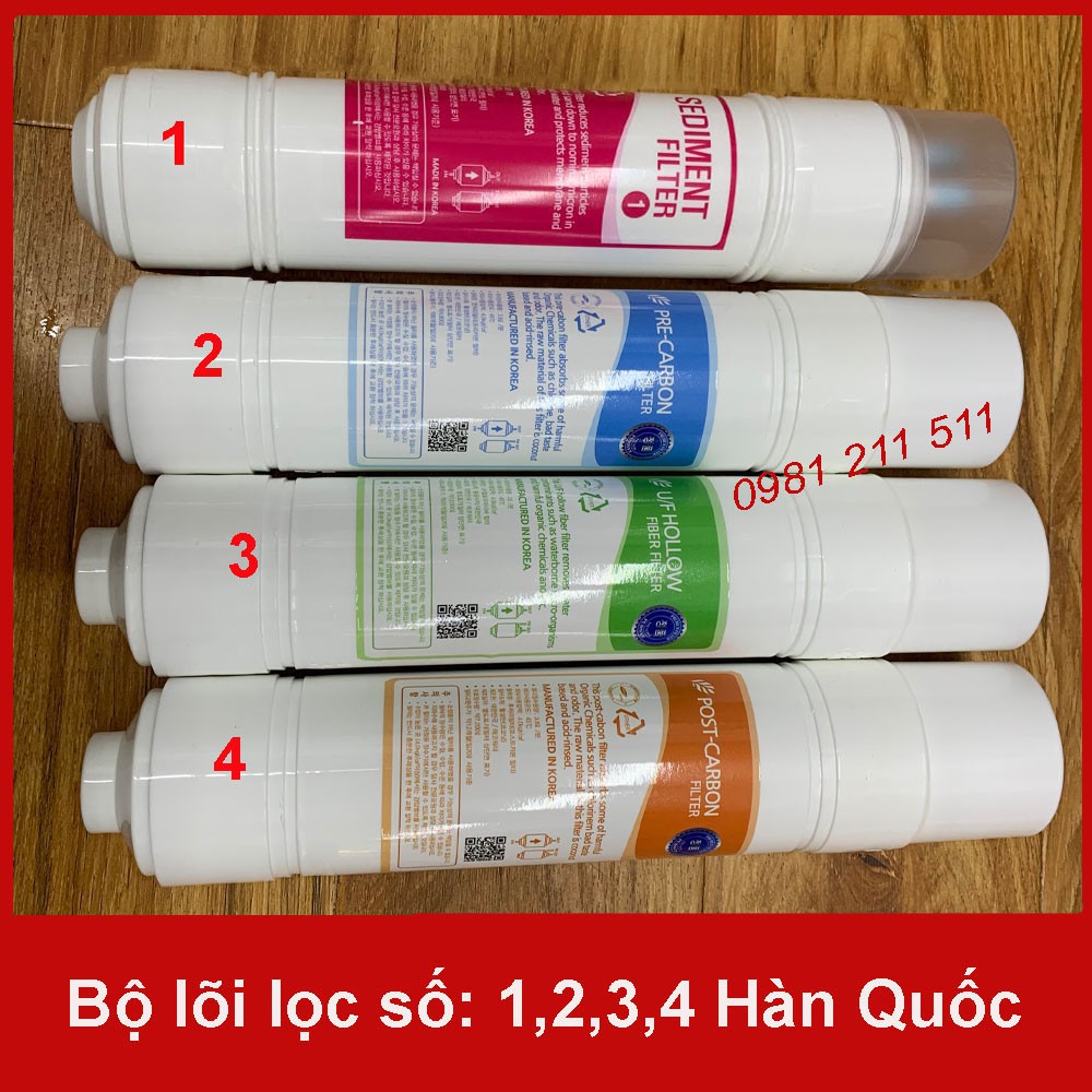 Combo lõi Hàn Quốc giá rẻ cho máy lọc nước nóng lạnh Hàn Quốc Coway,KoriHome,Kangaroo