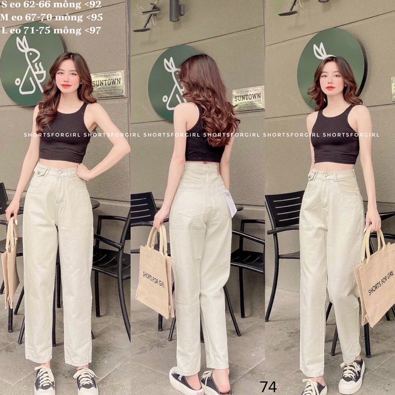 Quần Baggy Nữ Kaki Cạp Cao🌈