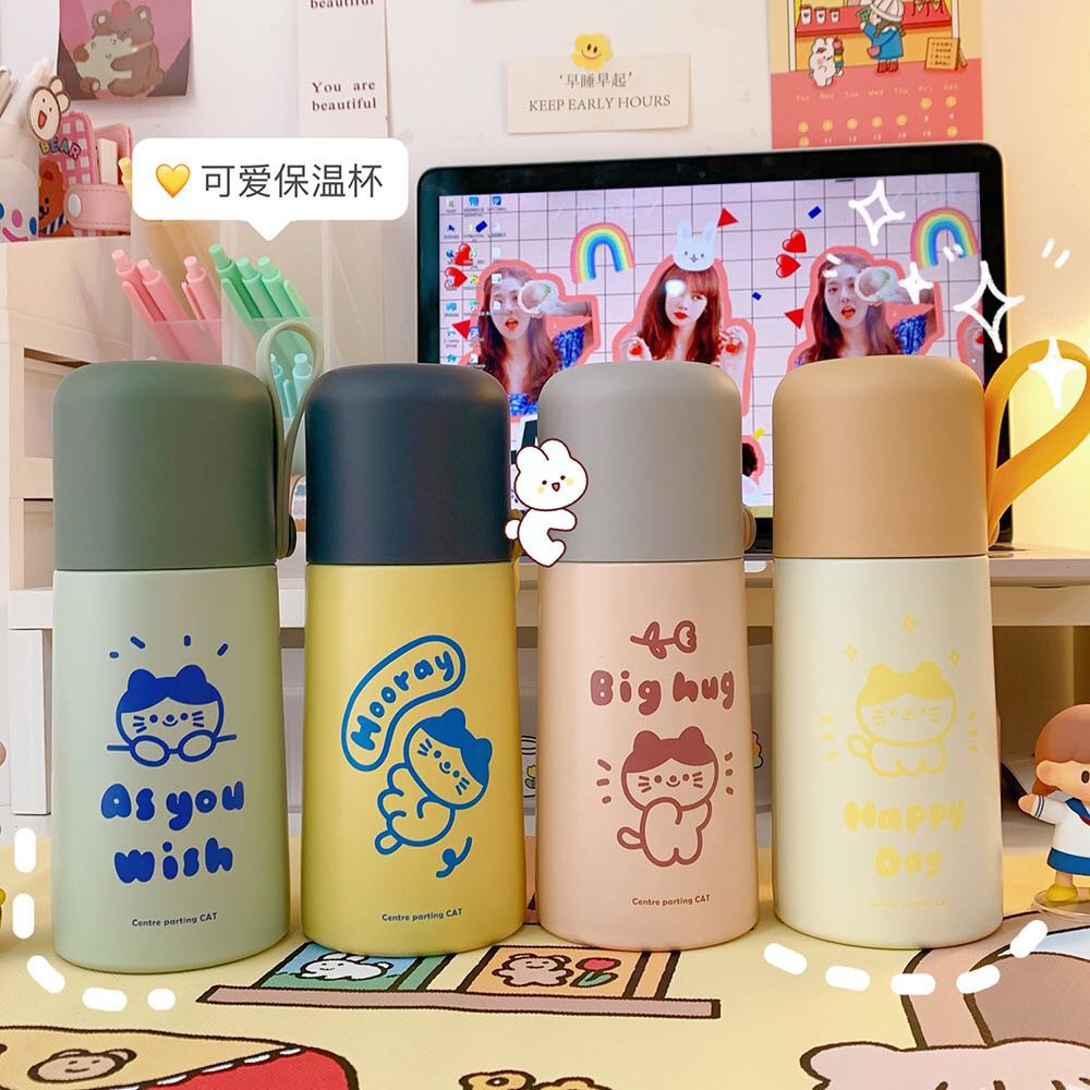 Bình giữ nhiệt chú mèo Dễ Thương dung tích 350ml
