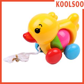 [KOOLSOO] Baby Learning Walk Toy, Multi-Colored Duck Vehicle with Sound, Kids Toddlers Developmental Toy