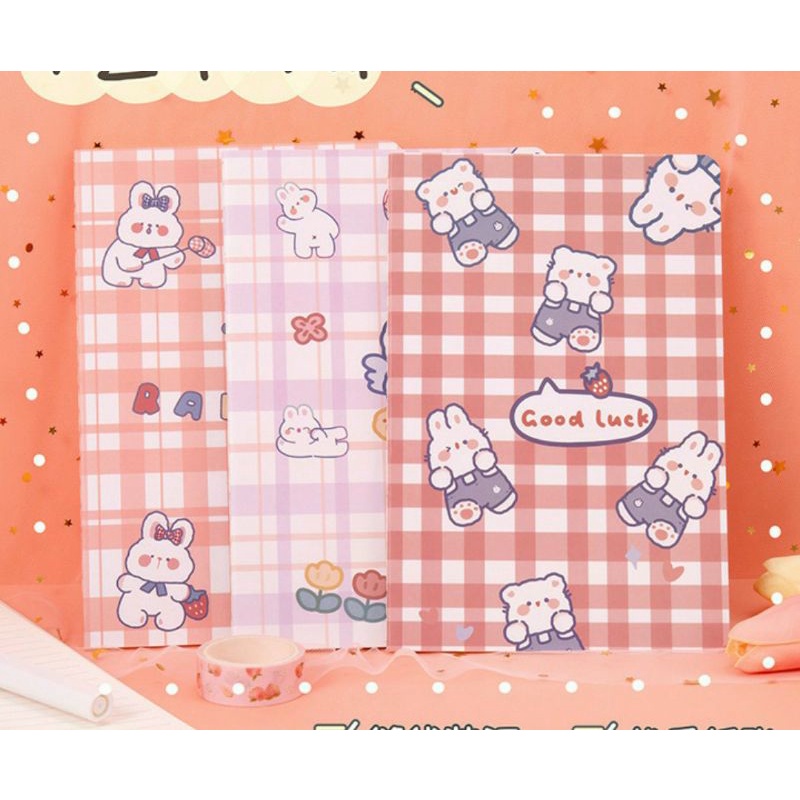 Sổ ghi chép kẻ ngang hoạt hình cute, khủng long, đô rê mon/ Set 4 sổ A5, vở viết dễ thương 60 trang dành cho học sinh