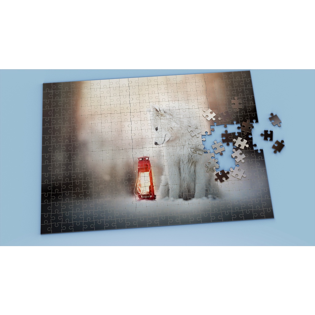 Tranh ghép hình SAMOYED - Mẫu 4 - Nhận in theo yêu cầu