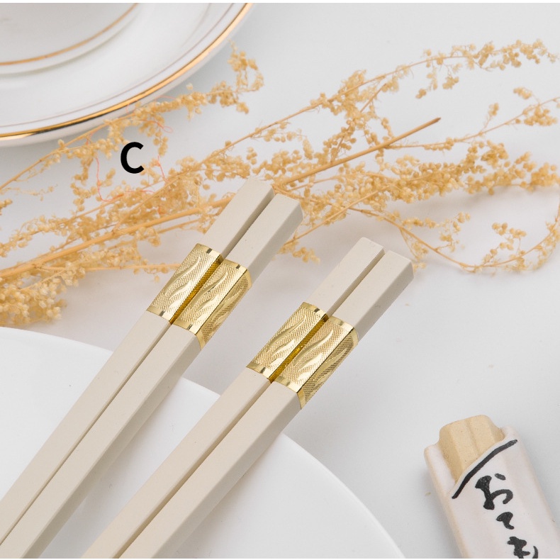 Bộ 1 đôi đũa phong cách Trung Quốc Chống trượt và nhiệt độ cao du lịch xách tay đũa nhà hàng khách sạn bộ đồ ăn