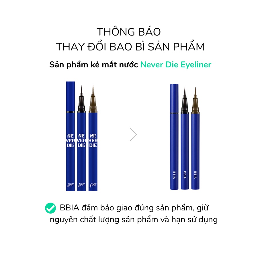 Kẻ Mắt Bbia Never Die Brush Eyeliner (2 màu) 0.4g Bbia Official Store