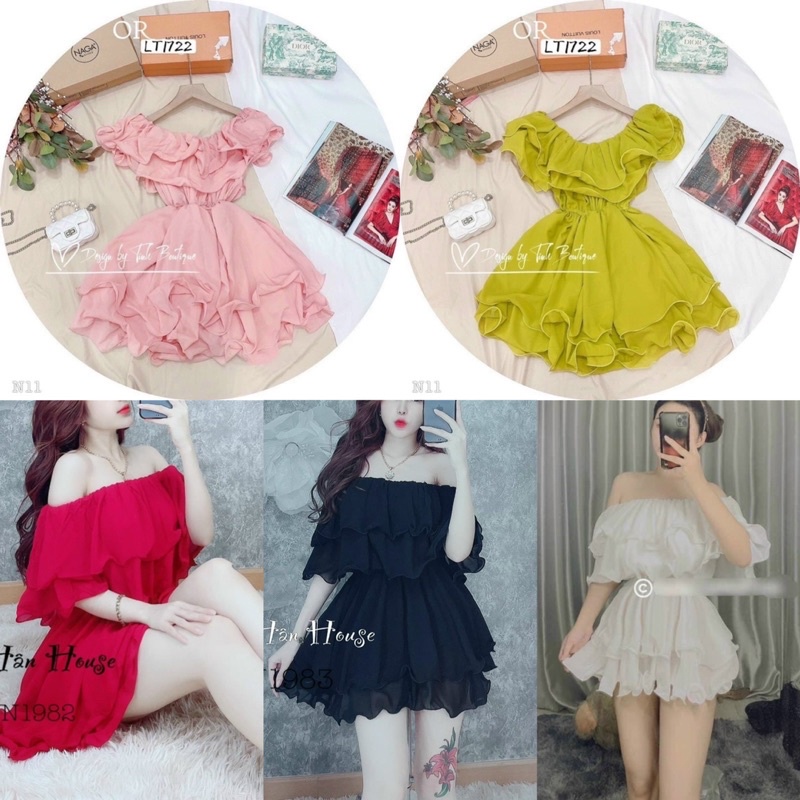 Jum Tầng Bẹt Va i- Đầm Bèo Voan Nhiều Màu ( kèm video ảnh thật)
