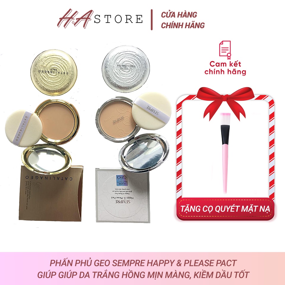 [Tặng Mã 20K] Phấn Phủ Geo Sempre Happy & Please Pact