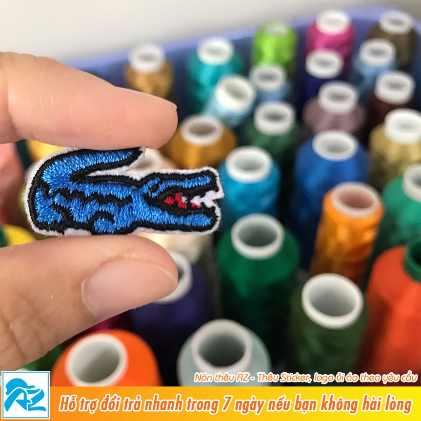 Patch vải ủi thêu hình logo cá sấu S59