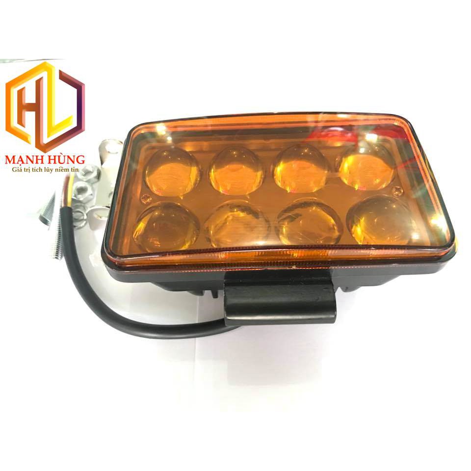 Đèn Gầm led bar 8 Mắt Lồi runlai ánh sáng vàng