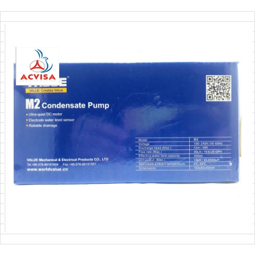 Bơm nước ngưng (Máy xử lý nước thải điều hòa) Value M1 - M2 - Hàng chính hãng