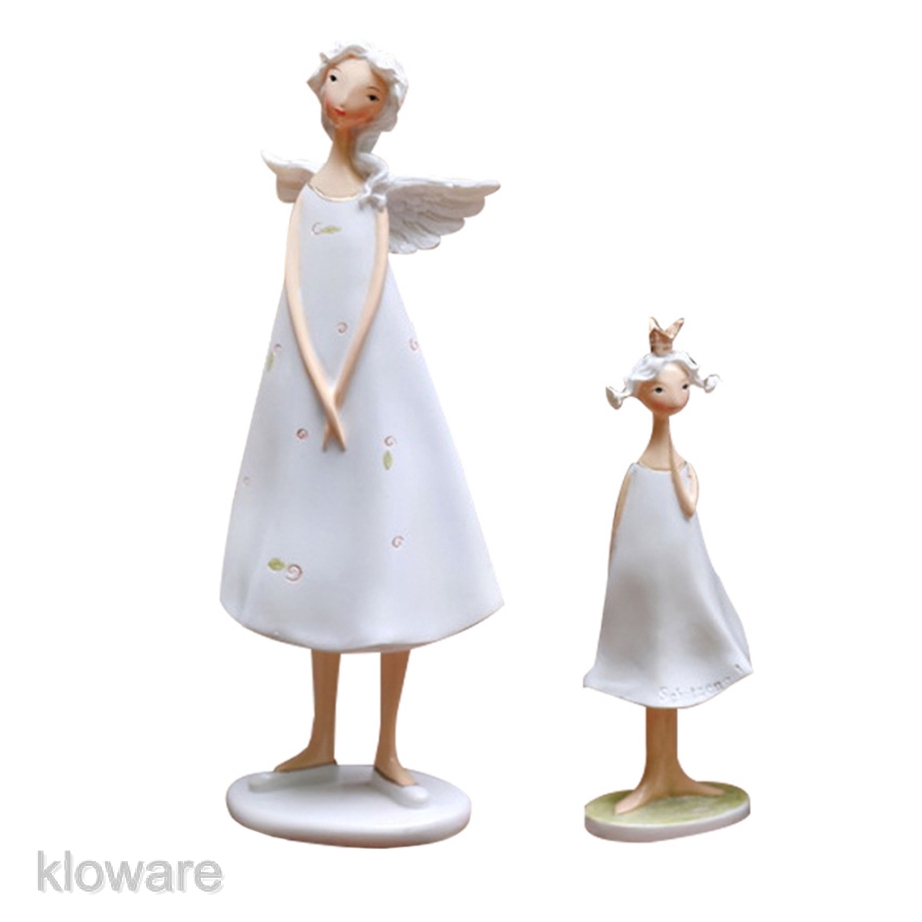 【In Stock】Tượng điêu khắc hình thiên thần và mẹ và con dùng trang trí bàn làm việc