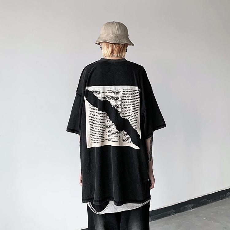 Áo Thun Tay Ngắn Dáng Rộng Phong Cách Hip-Hop Retro Mới Cho Nam