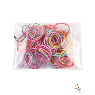 Set 100 Dây Thun Cột Tóc Co Giãn Dành Cho Bé Gái