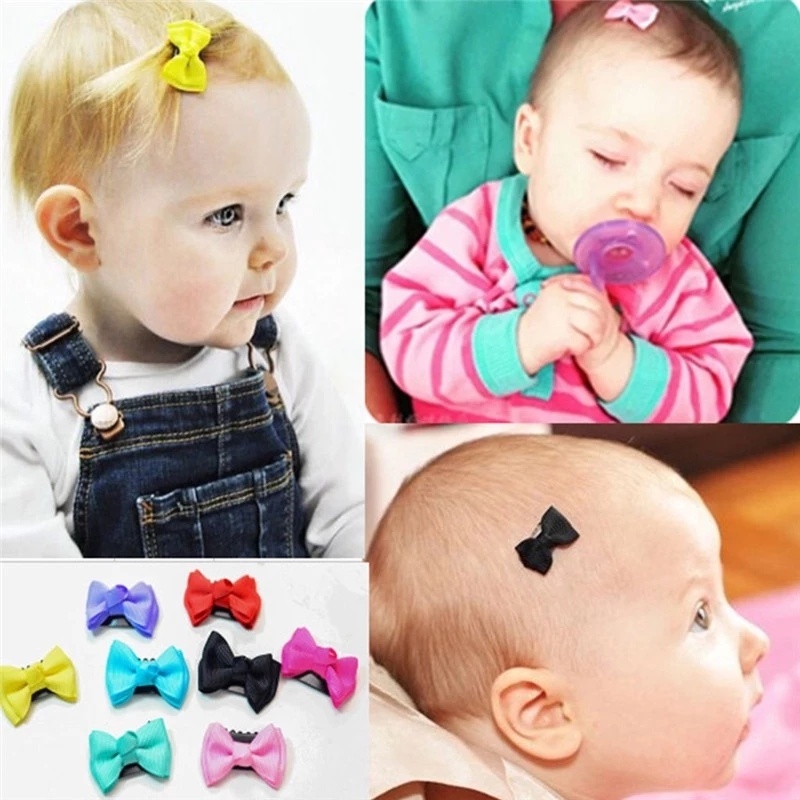 Bộ 10 Kẹp Tóc Nơ Xinh Xắn Cho Bé Gái