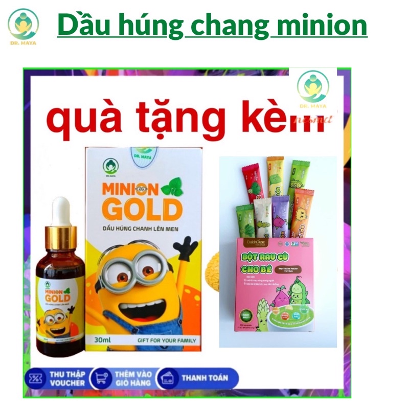 Húng chanh minion 30ml - chính hãng kèm quà