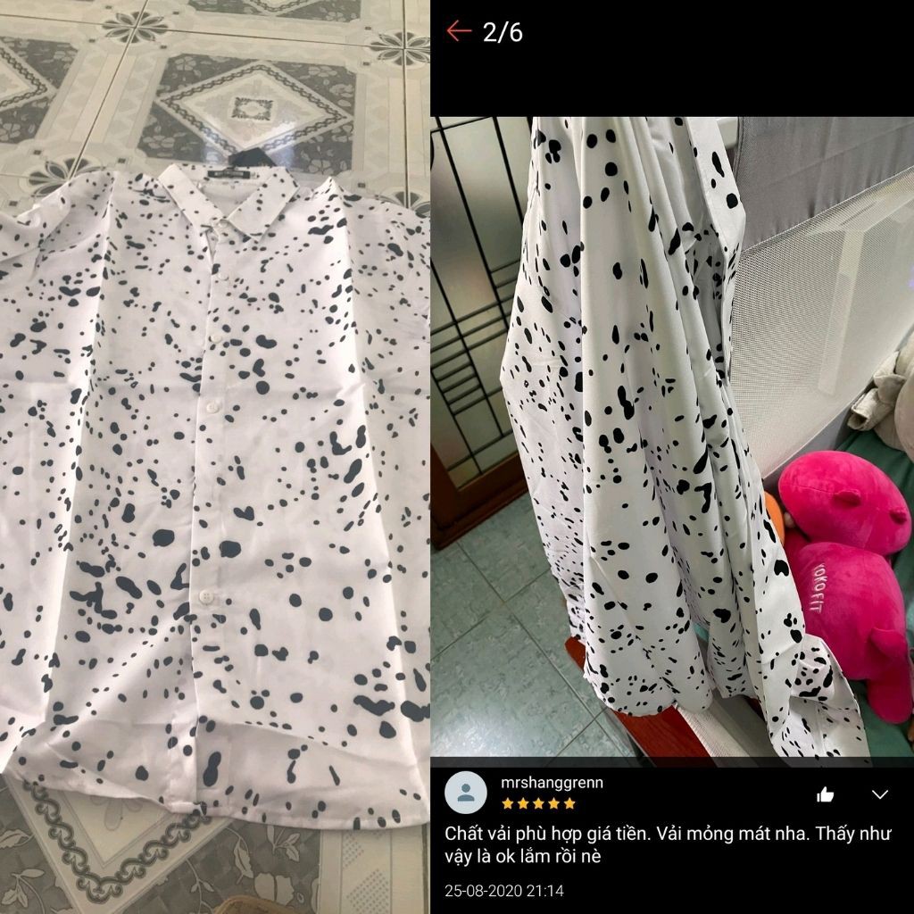 Áo Sơ Mi Nam Chất Lụa Dài Tay DR01RITA Họa Tiết Chấm Bi Phong Cách Trẻ Trung | BigBuy360 - bigbuy360.vn