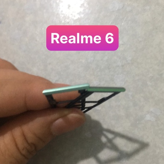 Khay Đựng Sim Realme 6 Khay Chứa Thẻ Nhớ Ổ Sim Linh Kiện Thay Thế