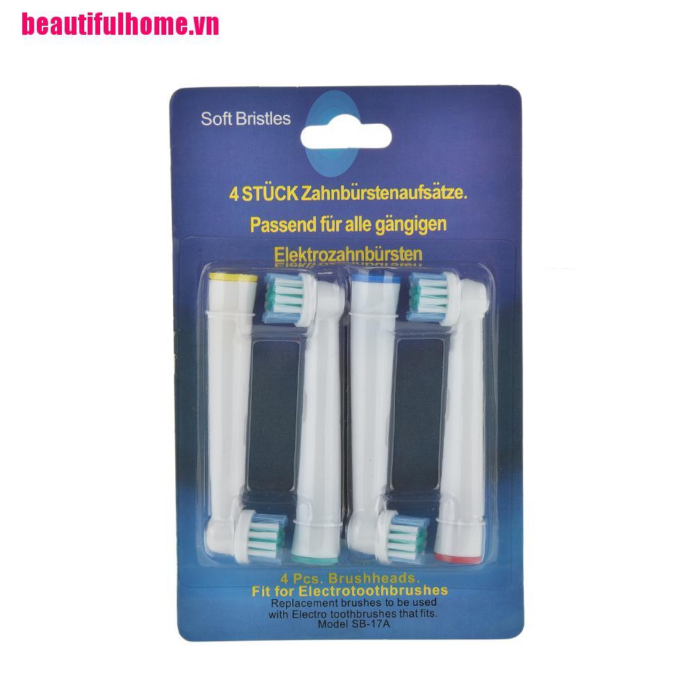 Bộ 4 Đầu Bàn Chải Đánh Răng Eb17-4 Thay Thế Cho Oral B Braun Electric