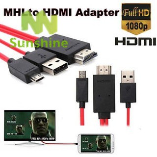 Cáp chuyển đổi 1.8m mhl hml micro usb sang hdmi 1080p hd tv cho samsung galaxy