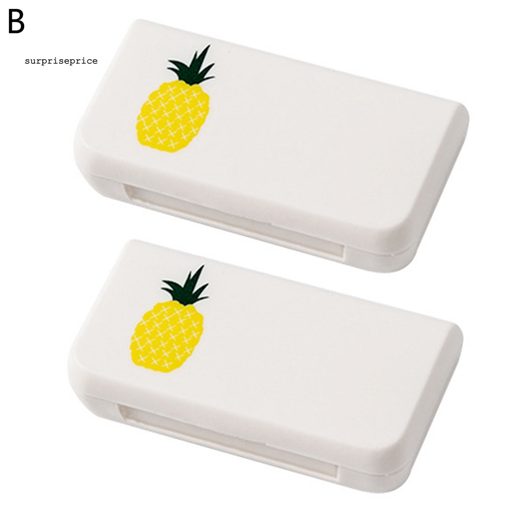 Set 2 Hộp Đựng Thuốc 3 Ngăn Hình Quả Dứa