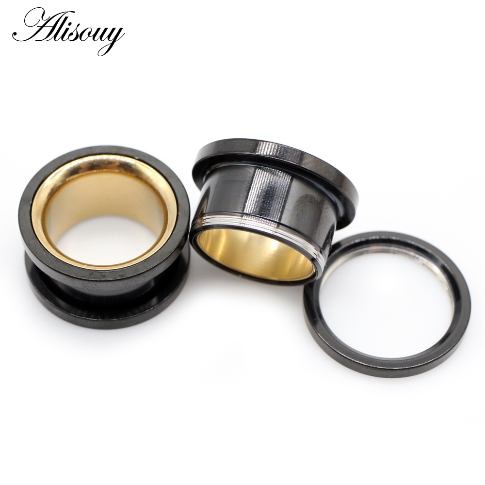 Alisouy Set 2 Khuyên Nong Tai Bằng Thép Không Gỉ Cá Tính