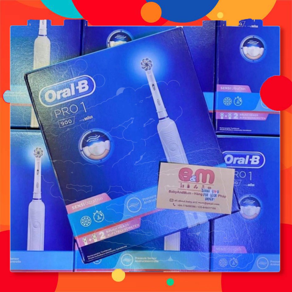 THANH LÝ KHO Bộ bàn chải đánh răng điện Oral b Pro 700 & Pro 600 & Pro 900 - hàng bill Pháp THANH LÝ KHO