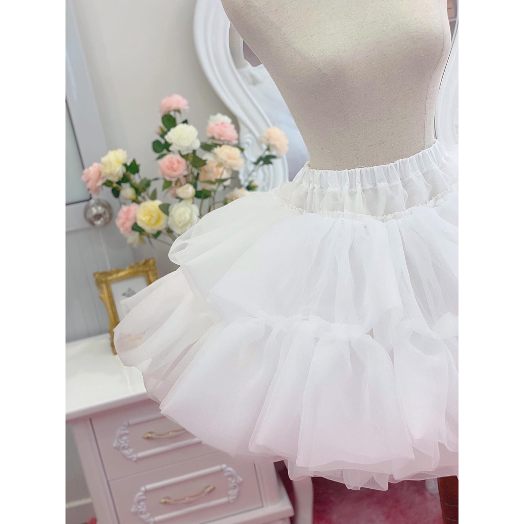 Tùng phồng Lolita A-line siêu phồng chất liệu voan kính 4 lớp 6 lớp