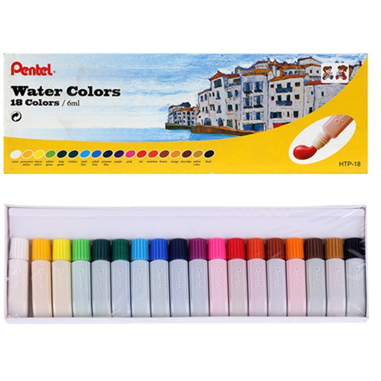 Màu vẽ nước Pentel 12/18/24 màu HTP-12/18/24