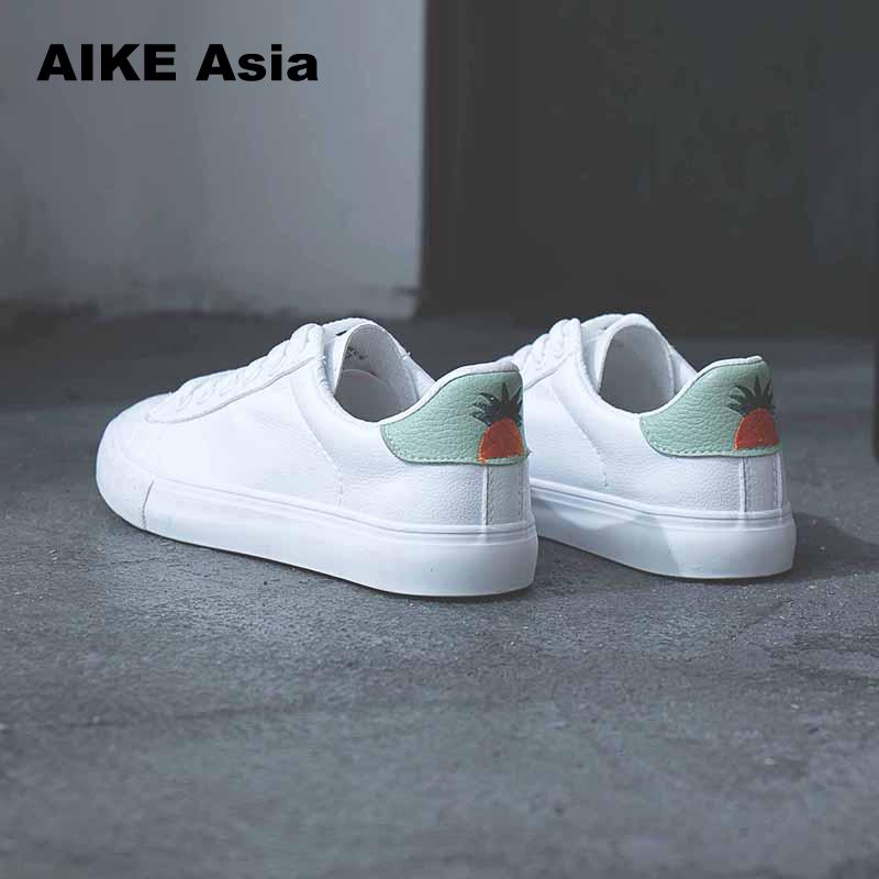 HOT Women's Sports Shoes Fashion Breathable Vulcanized Shoe Casual White Lace Sole Leather Shoe | BigBuy360 - bigbuy360.vn