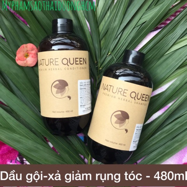 HOT Bộ gội - xả thảo dược cao cấp Nature Queen 480ml