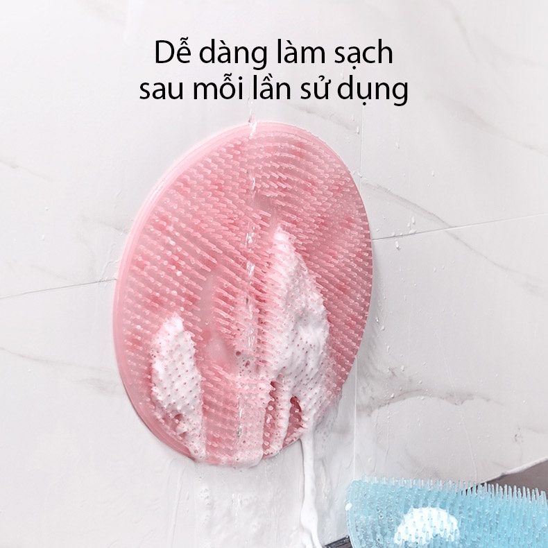 Chà Lưng KOEN Cọ Lưng Tắm Bằng Silicon Thảm Massage Lưng Dính Tường