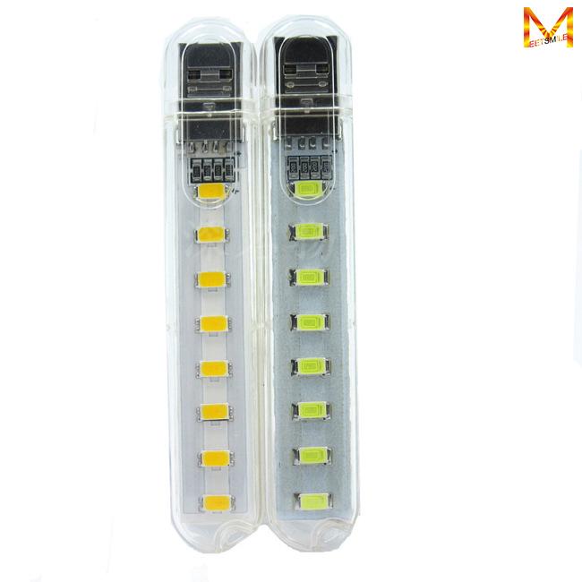Mini USB Power 8 LED Night Light Portable 5V Reading Lamp for Power Bank Computer Laptop