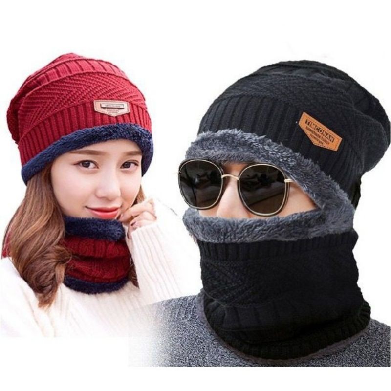 SET KHĂN MŨ LEN Siêu Ấm Dành Cho MỌI Người