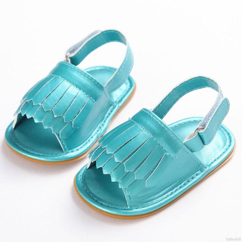 BBDoll Lovely Sepatu Sandal Prewalker Model Hook&amp;Loop Nyaman Motif Rumbai