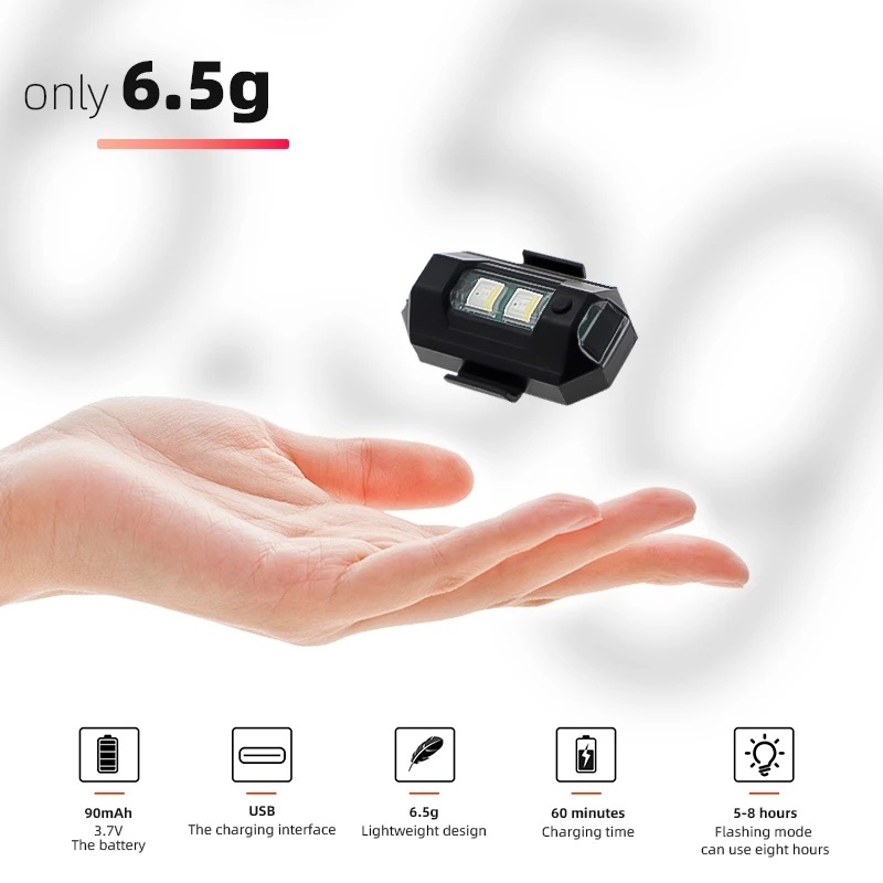 Đèn LED Gắn Đuôi Xe Đạp Không Dây 4 Màu Sắc 5V Có Thể Sạc Lại