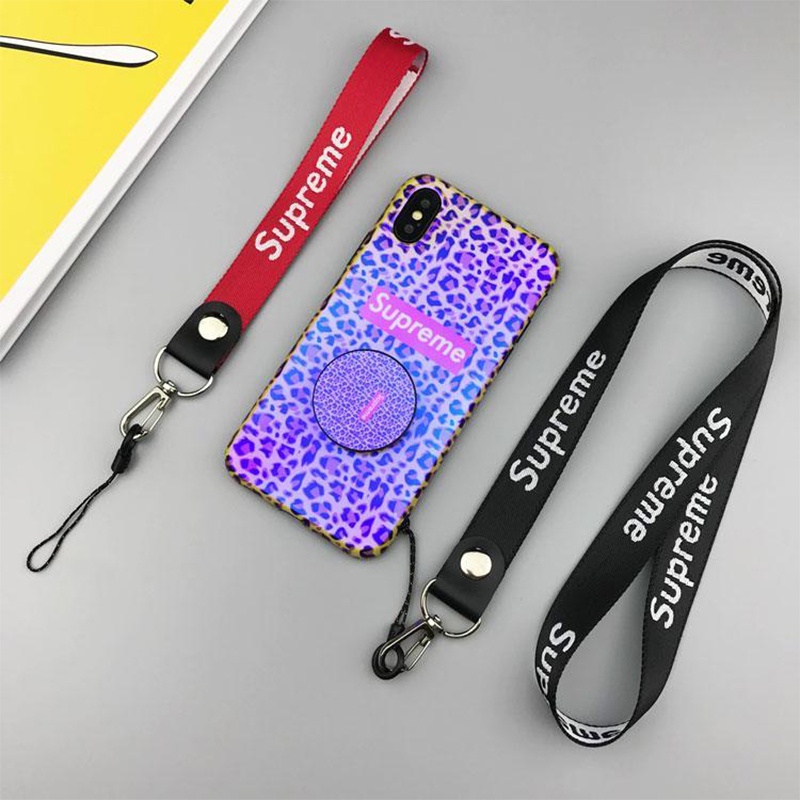 Dây Đeo Điện Thoại / Chìa Khóa 2 Trong 1 In Logo Supreme Chất Lượng Cao