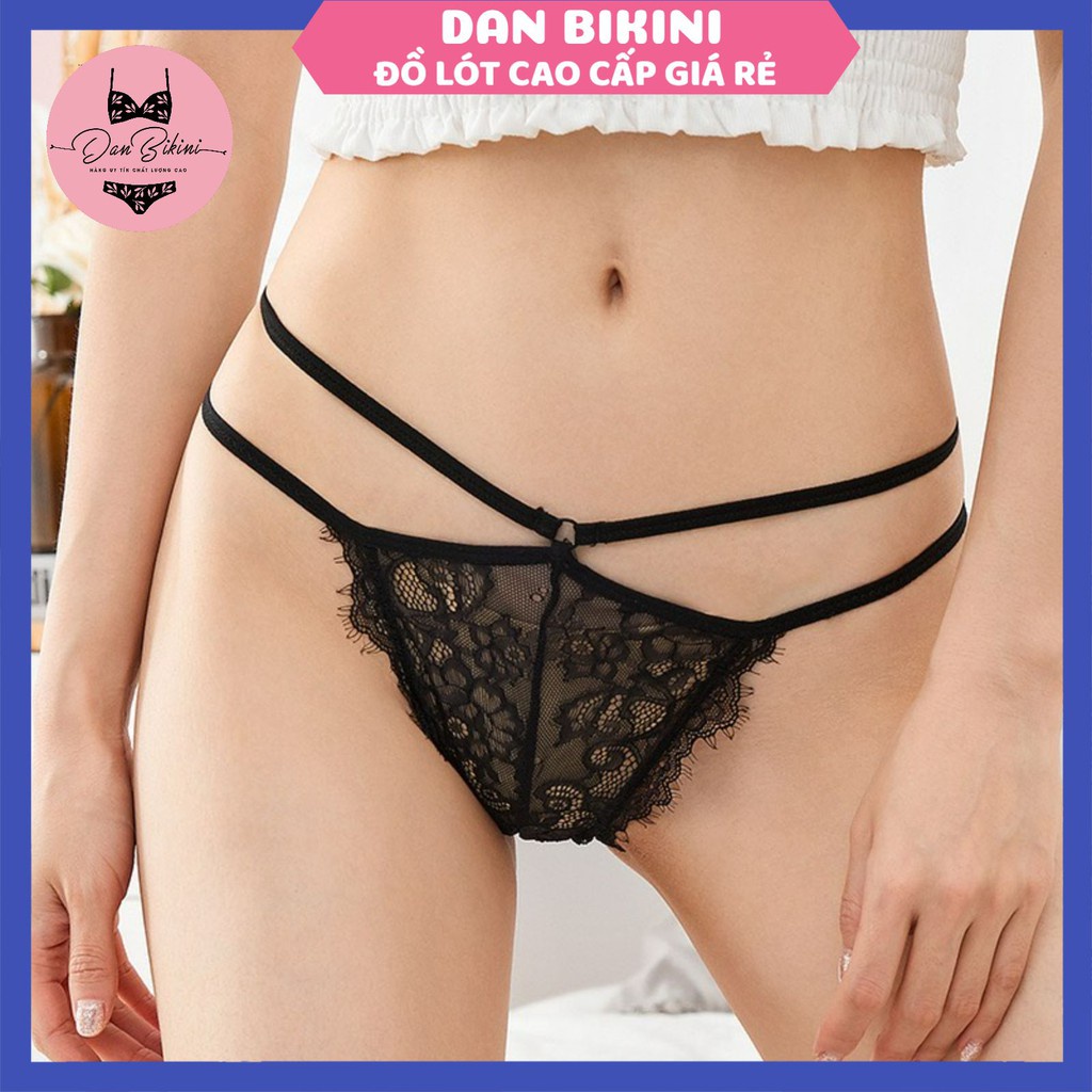 Quần Lọt Khe Nữ - Quần Lót Lọt Khe Sexy Ren Lọt Khe cao cấp phối cạp đôi cá tính gợi cảm mã C603